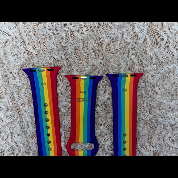 Apple rainbow/pride wristbands. Great condition. Never wore. - Picture 3 of 3